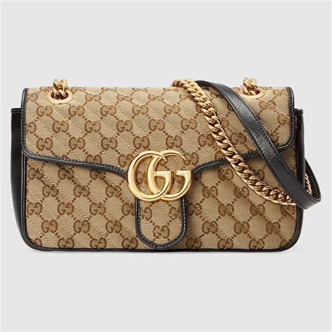 gucci monogram canvas shoulder bag